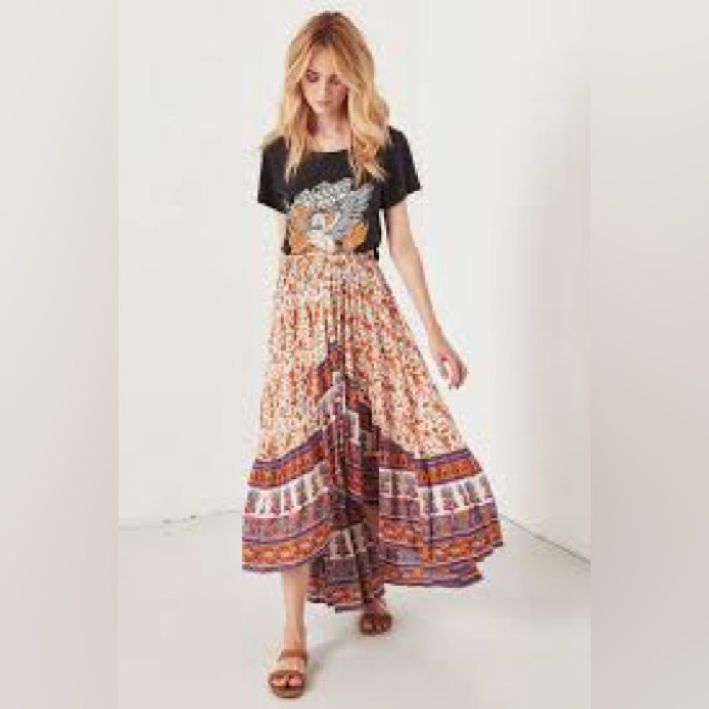 Spell Castaway High Low Asymmetrical Maxi Skirt